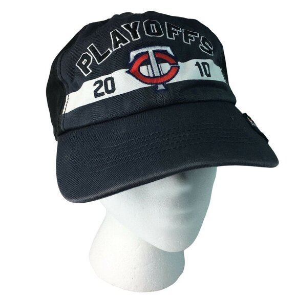 Baseball Cap 47 Minnesota Twins Playoff  2010 Blue Strap back Authentic u - Picture 1 of 9